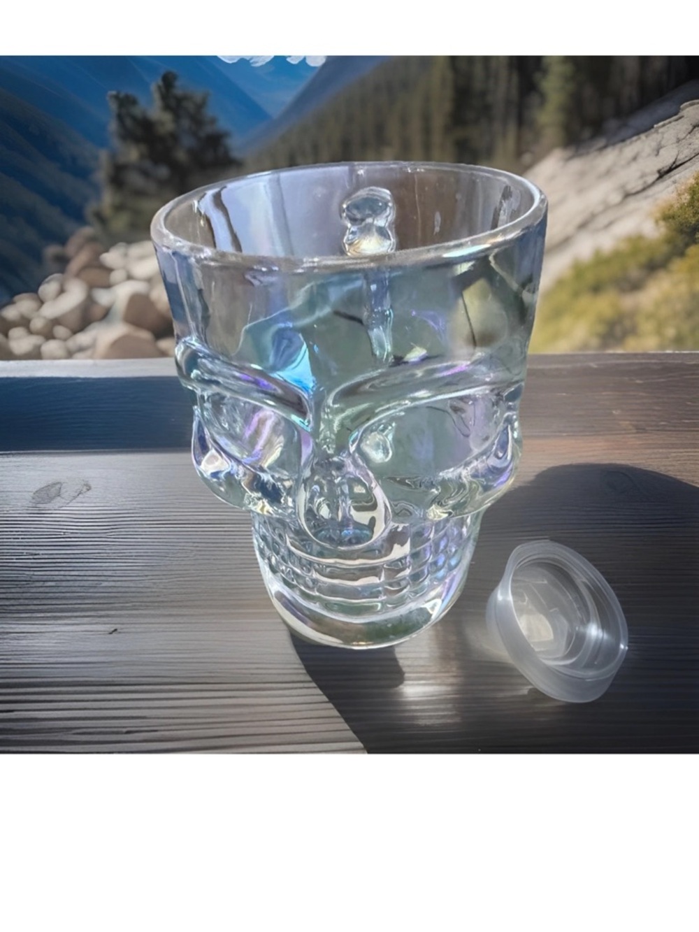 Source Unknown Iridescent Glass Skull Mug - Picture 5 of 9